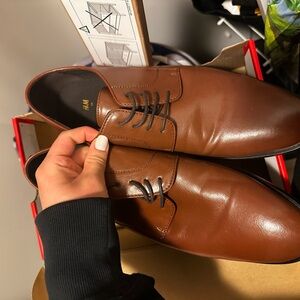 H&M Brown Oxfords Sleek Leather Design